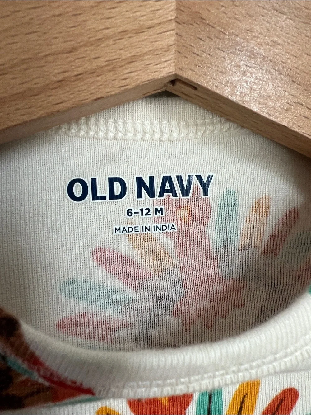 Old Navy | 100% Cotton Cream One-Piece Colorful Turkey Print Size 6-12 Months